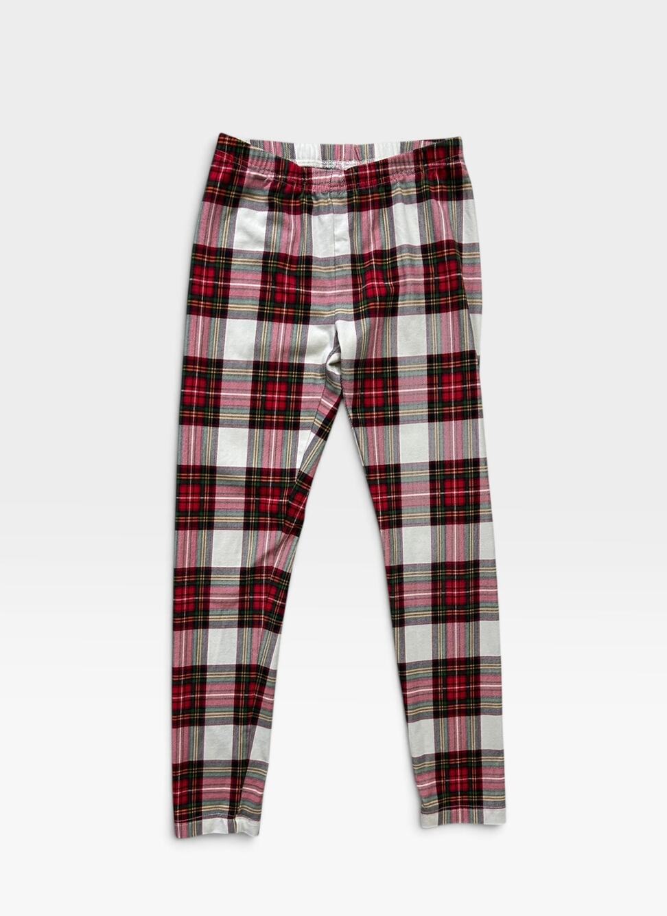 Hanna Andersson Holiday Plaid Leggings, Size 12